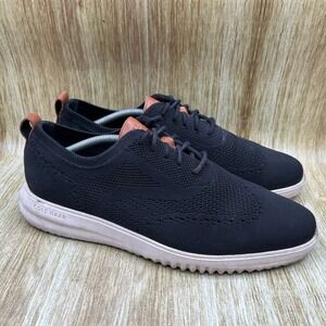 Cole Haan Grand+ Stitchlite Mens Size 12 Wingtip Oxford Shoes Black Ivory C37367